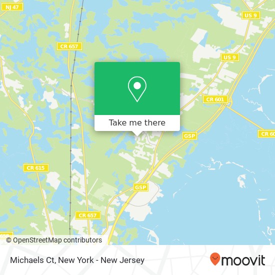 Mapa de Michaels Ct, Cape May Court House, NJ 08210