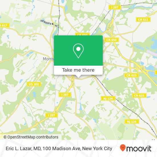 Eric L. Lazar, MD, 100 Madison Ave map