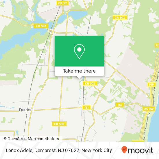 Mapa de Lenox Adele, Demarest, NJ 07627
