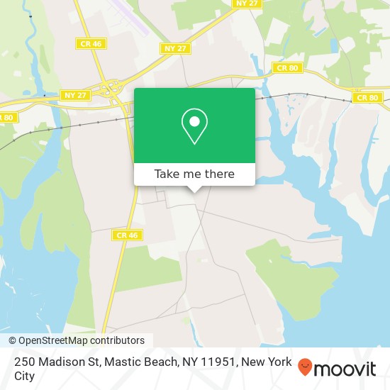 250 Madison St, Mastic Beach, NY 11951 map