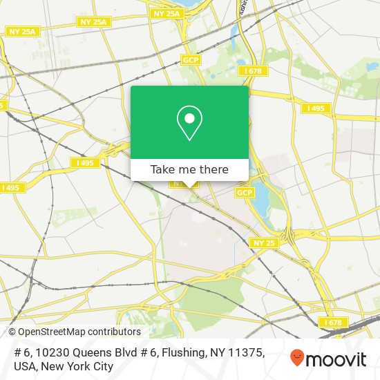 Mapa de # 6, 10230 Queens Blvd # 6, Flushing, NY 11375, USA