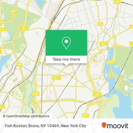 Mapa de Fish Boston, Bronx, NY 10469