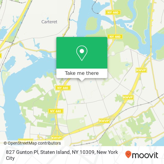 827 Gunton Pl, Staten Island, NY 10309 map