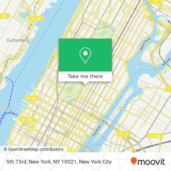 5th 73rd, New York, NY 10021 map