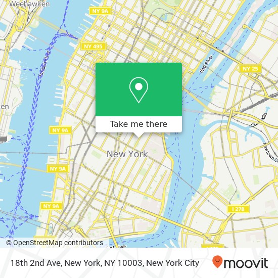 Mapa de 18th 2nd Ave, New York, NY 10003