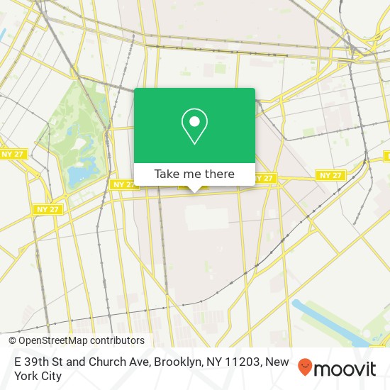 E 39th St and Church Ave, Brooklyn, NY 11203 map