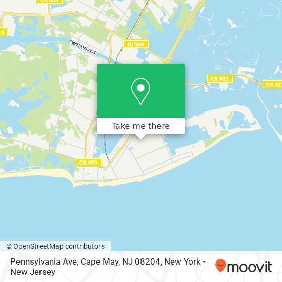 Mapa de Pennsylvania Ave, Cape May, NJ 08204