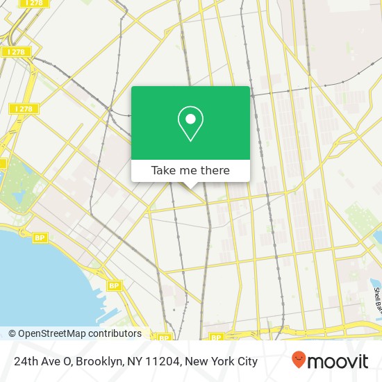 Mapa de 24th Ave O, Brooklyn, NY 11204
