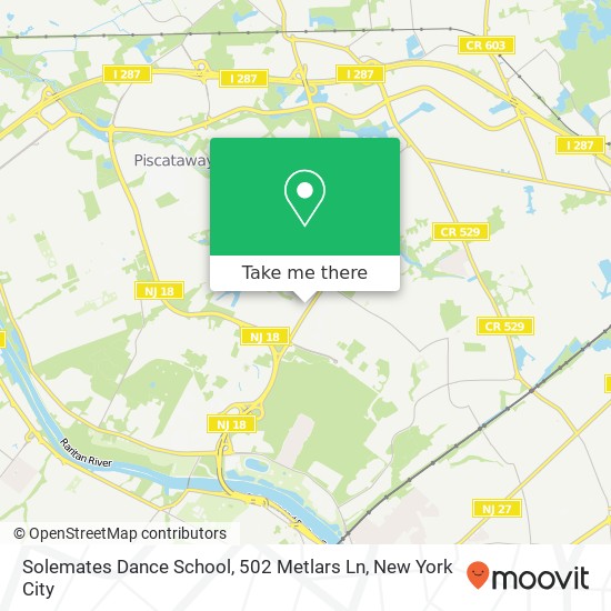 Mapa de Solemates Dance School, 502 Metlars Ln