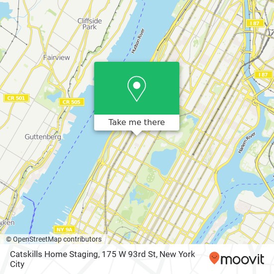 Catskills Home Staging, 175 W 93rd St map