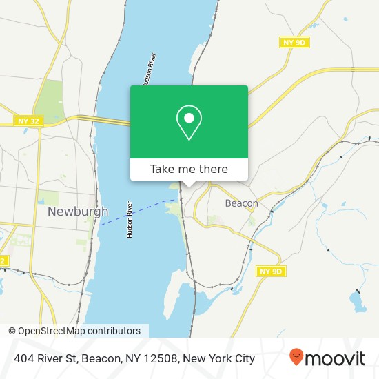 Mapa de 404 River St, Beacon, NY 12508
