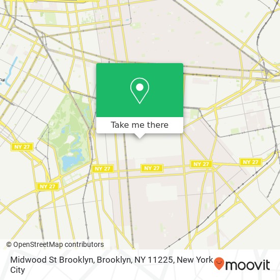 Mapa de Midwood St Brooklyn, Brooklyn, NY 11225