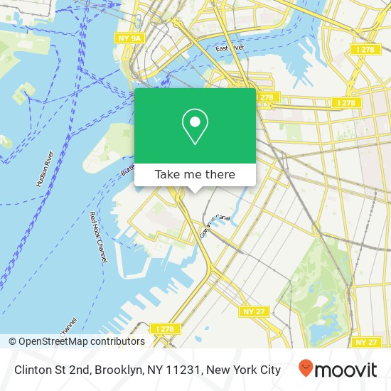 Mapa de Clinton St 2nd, Brooklyn, NY 11231