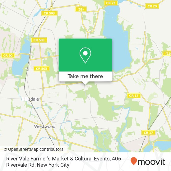 Mapa de River Vale Farmer's Market & Cultural Events, 406 Rivervale Rd