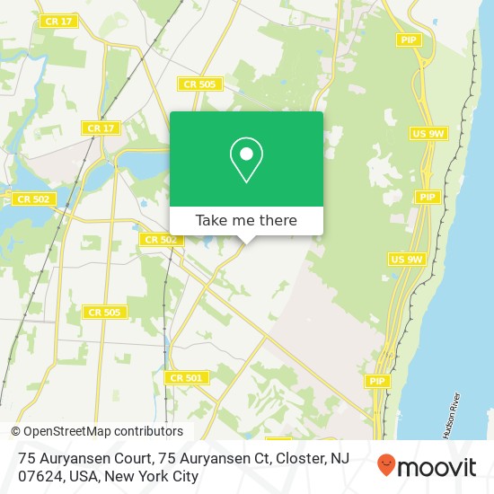 75 Auryansen Court, 75 Auryansen Ct, Closter, NJ 07624, USA map