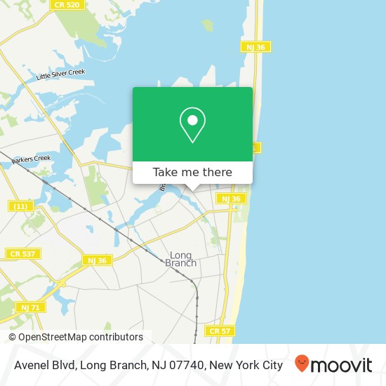 Avenel Blvd, Long Branch, NJ 07740 map