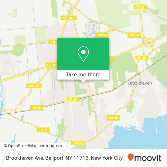 Mapa de Brookhaven Ave, Bellport, NY 11713