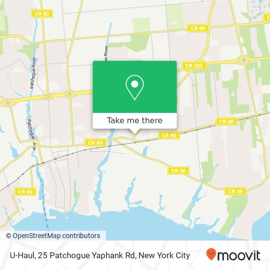 U-Haul, 25 Patchogue Yaphank Rd map