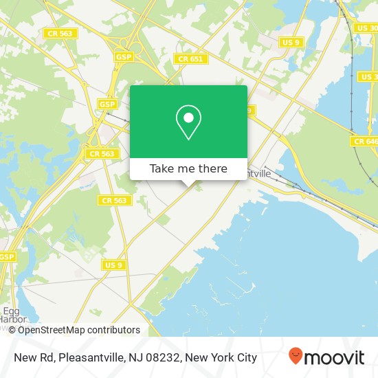 Mapa de New Rd, Pleasantville, NJ 08232