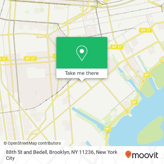 88th St and Bedell, Brooklyn, NY 11236 map