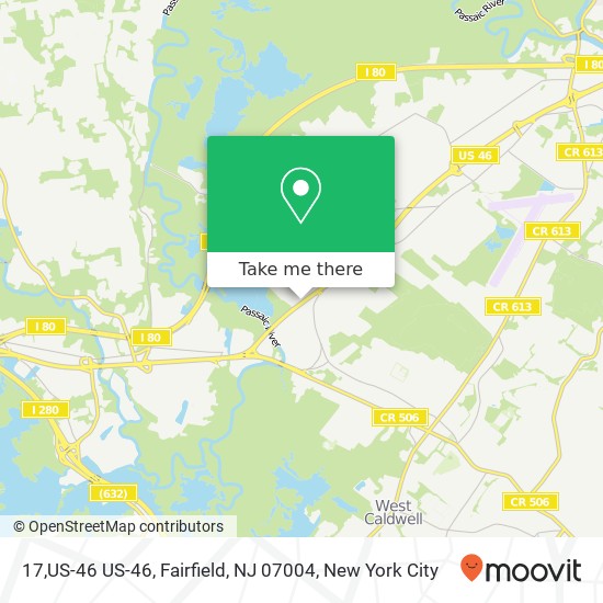 Mapa de 17,US-46 US-46, Fairfield, NJ 07004