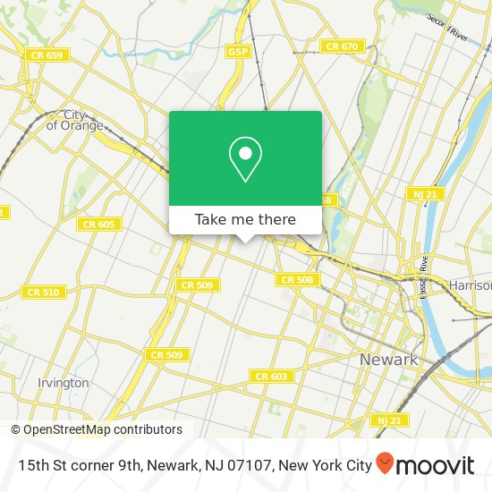 15th St corner 9th, Newark, NJ 07107 map