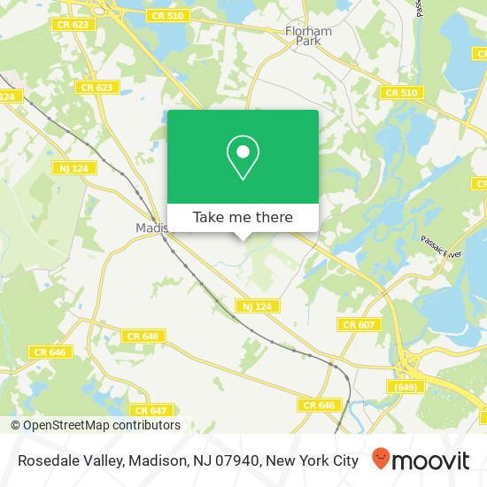 Rosedale Valley, Madison, NJ 07940 map