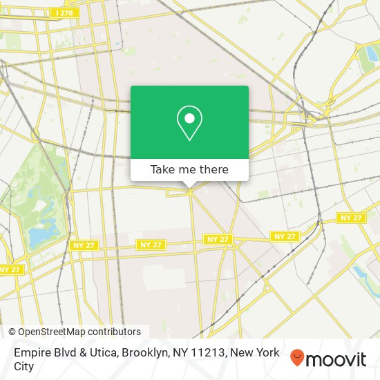 Mapa de Empire Blvd & Utica, Brooklyn, NY 11213