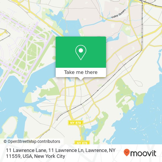 Mapa de 11 Lawrence Lane, 11 Lawrence Ln, Lawrence, NY 11559, USA