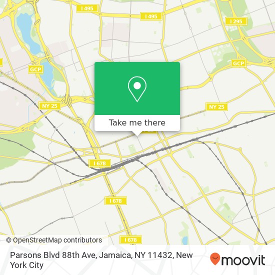 Mapa de Parsons Blvd 88th Ave, Jamaica, NY 11432