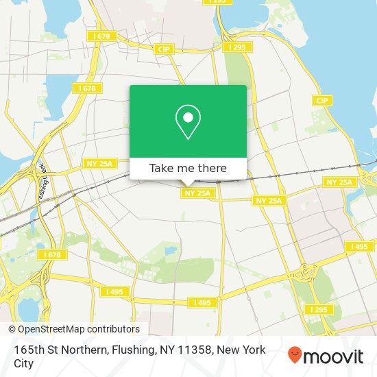Mapa de 165th St Northern, Flushing, NY 11358