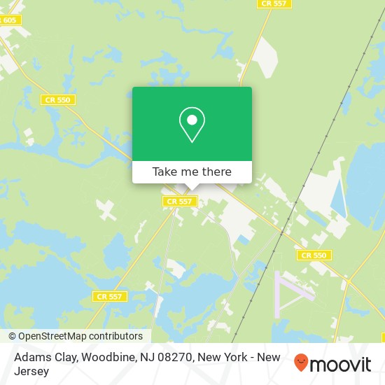 Mapa de Adams Clay, Woodbine, NJ 08270