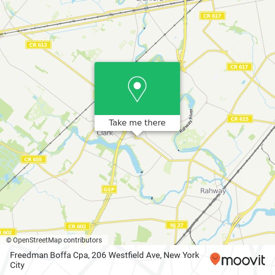 Mapa de Freedman Boffa Cpa, 206 Westfield Ave