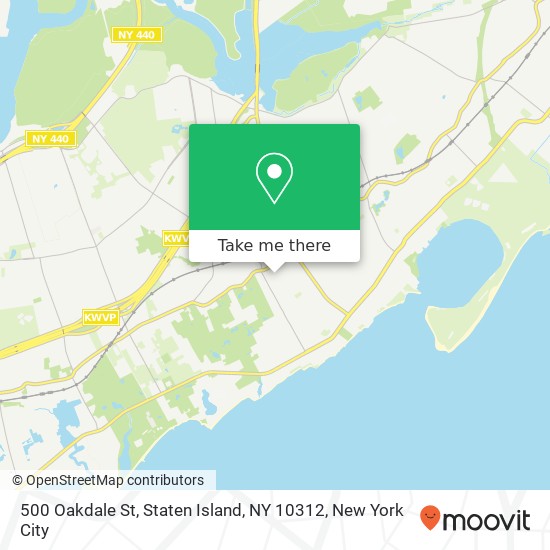 Mapa de 500 Oakdale St, Staten Island, NY 10312