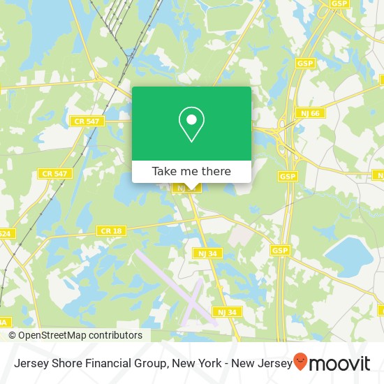 Mapa de Jersey Shore Financial Group, 1450 State Route 34