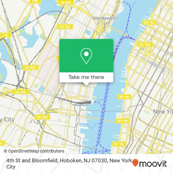 4th St and Bloomfield, Hoboken, NJ 07030 map