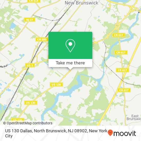 Mapa de US 130 Dallas, North Brunswick, NJ 08902