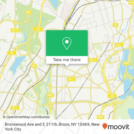 Mapa de Bronxwood Ave and E 211th, Bronx, NY 10469