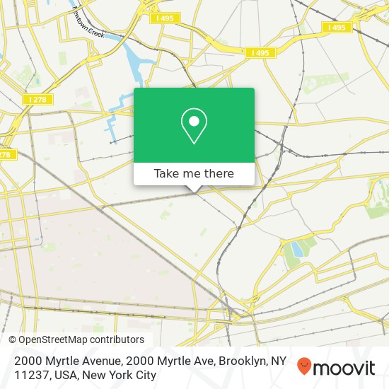 2000 Myrtle Avenue, 2000 Myrtle Ave, Brooklyn, NY 11237, USA map