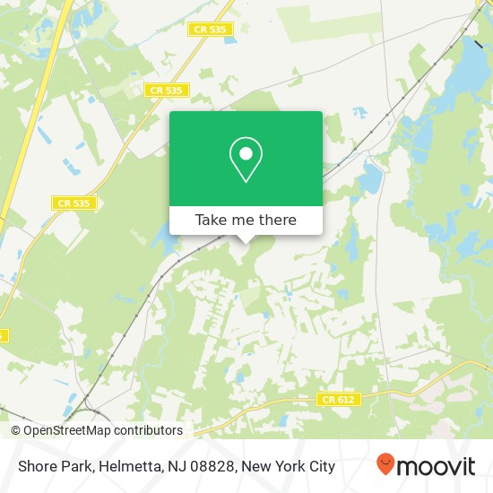 Mapa de Shore Park, Helmetta, NJ 08828