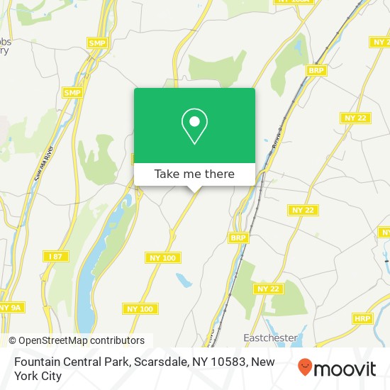 Mapa de Fountain Central Park, Scarsdale, NY 10583