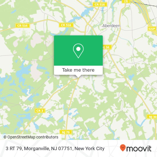 Mapa de 3 RT 79, Morganville, NJ 07751