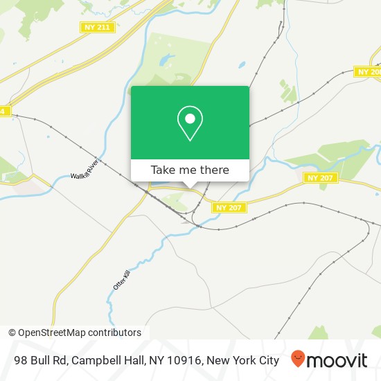 Mapa de 98 Bull Rd, Campbell Hall, NY 10916