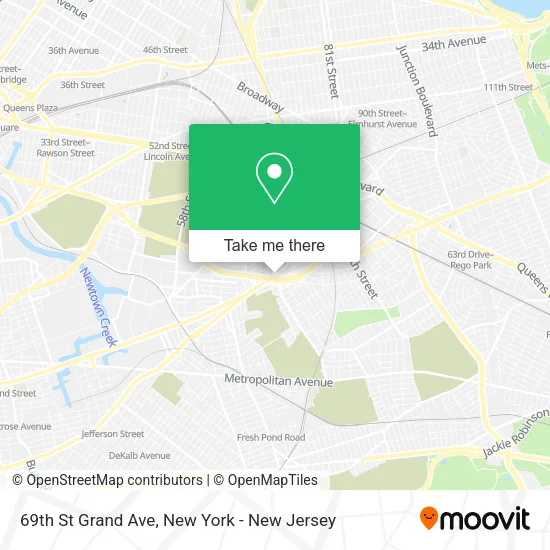 69th St Grand Ave map