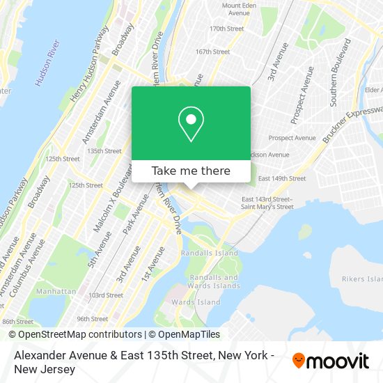 Mapa de Alexander Avenue & East 135th Street