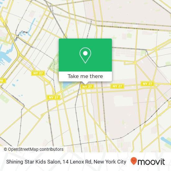 Mapa de Shining Star Kids Salon, 14 Lenox Rd