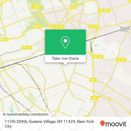 Mapa de 112th 209th, Queens Village, NY 11429