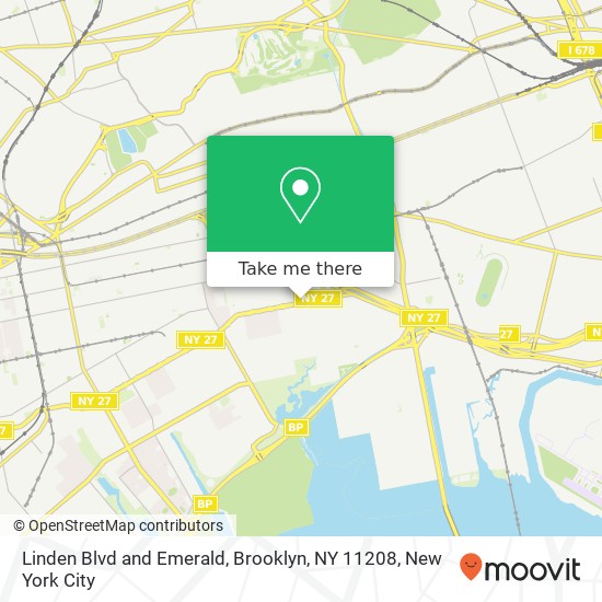 Mapa de Linden Blvd and Emerald, Brooklyn, NY 11208