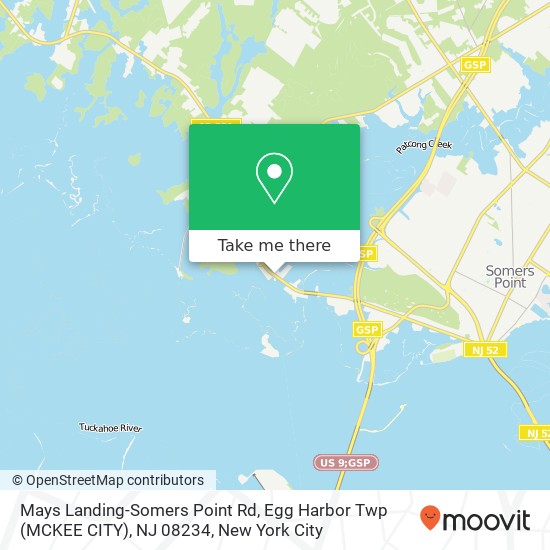 Mapa de Mays Landing-Somers Point Rd, Egg Harbor Twp (MCKEE CITY), NJ 08234