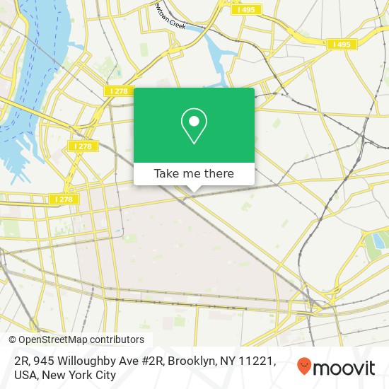 Mapa de 2R, 945 Willoughby Ave #2R, Brooklyn, NY 11221, USA